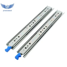 1 Pair Locking Drawer Slides 16 Inch Full Extension & Lock 250 lb Load Capacity