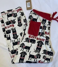 NEW Lazy One Ruff Night Regular Fit Dog PJ Pant Lounge Pants PJs Medium