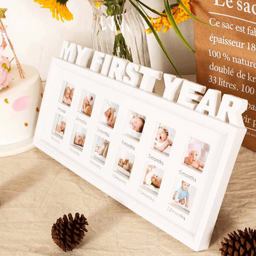 12 Months Picture Newborn Baby My First Year Photo Frame Girls Boys - Picture 8 of 16