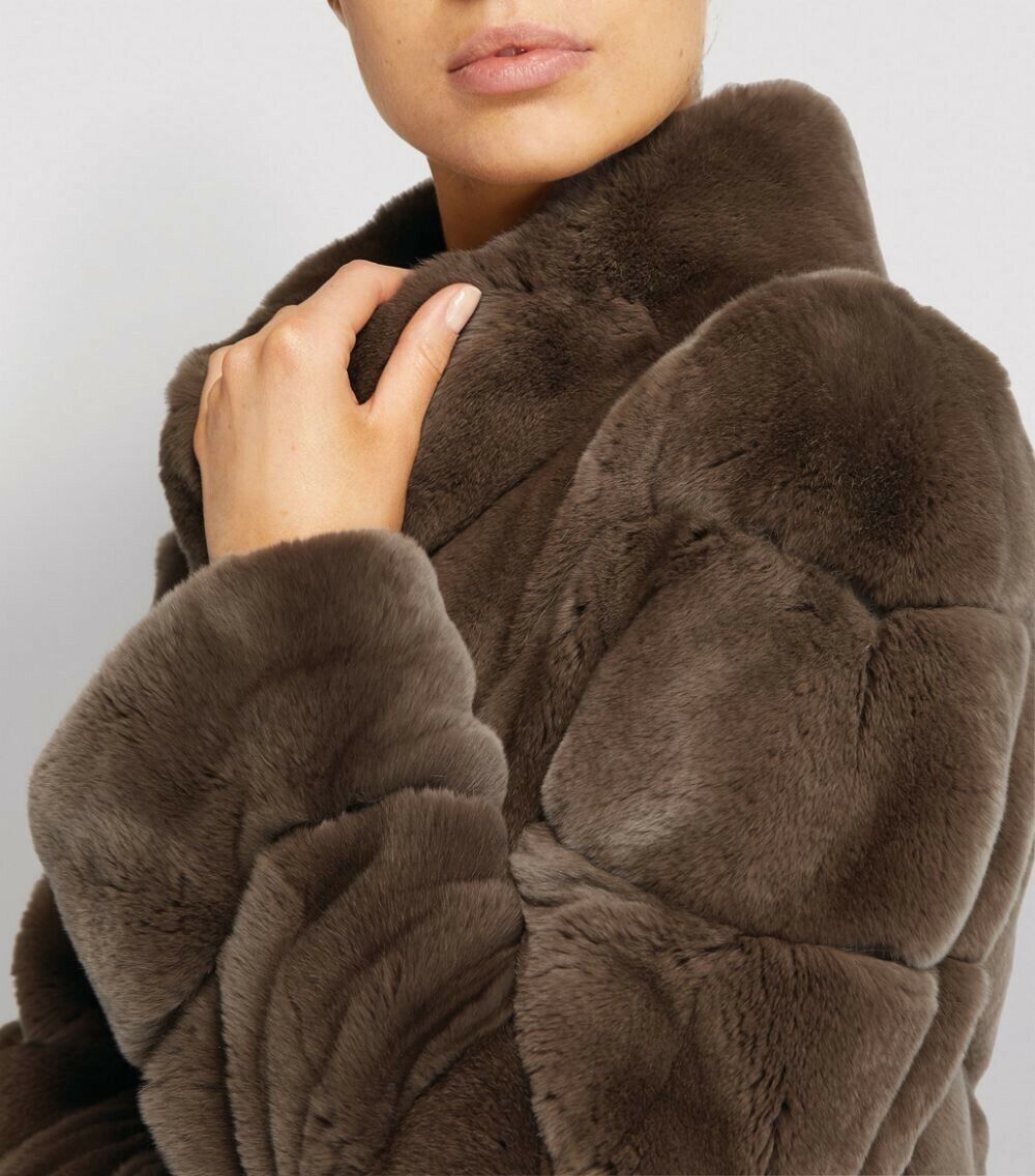 Yves Salomon Ladies Brown Rex Rabbit Coat Size Fr 36 Brand Yves Salomon Ladies Brown Rex Rabbit Coat Size Fr 36 Brand