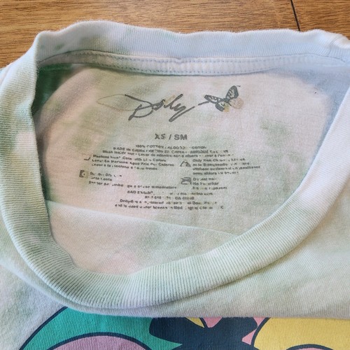 What Would Dolly Do Pastel on Green Tye Die TShirt Women's Small XS Parton - Picture 2 of 6