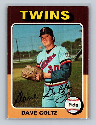 1975 Topps #419 Dave Goltz Minnesota Twins Baseball Card | eBay