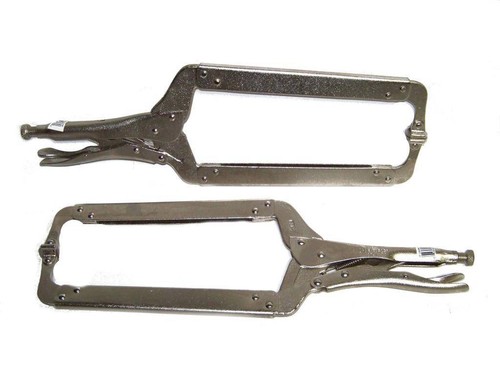  2 18 Locking C Clamp With Swivel Pad Set Welding Locking Pliers 