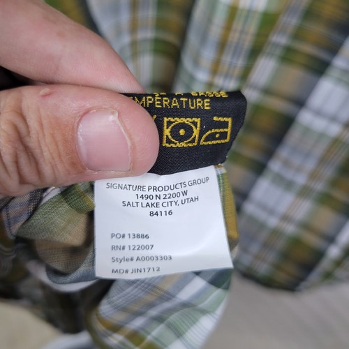 Browning Mens Short Sleeve Plaid Button Down Shirt Cotton XXL Green - 第 7/8 張圖片