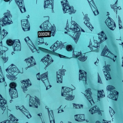 Dixxon Flannel Co. Day Drinker Limited Edition Short Sleeve Blue Shirt Men's 2XL - Picture 3 of 8