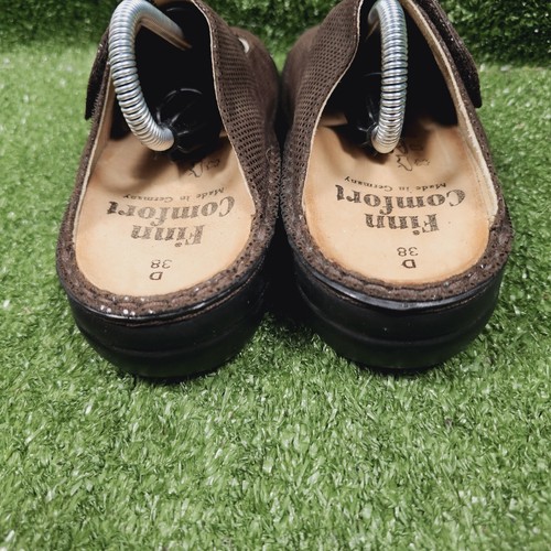Finn Comfort Stanford Brown Slip On Mary Jane Mules Clogs Womens Size 38 US 8 - Picture 5 of 9