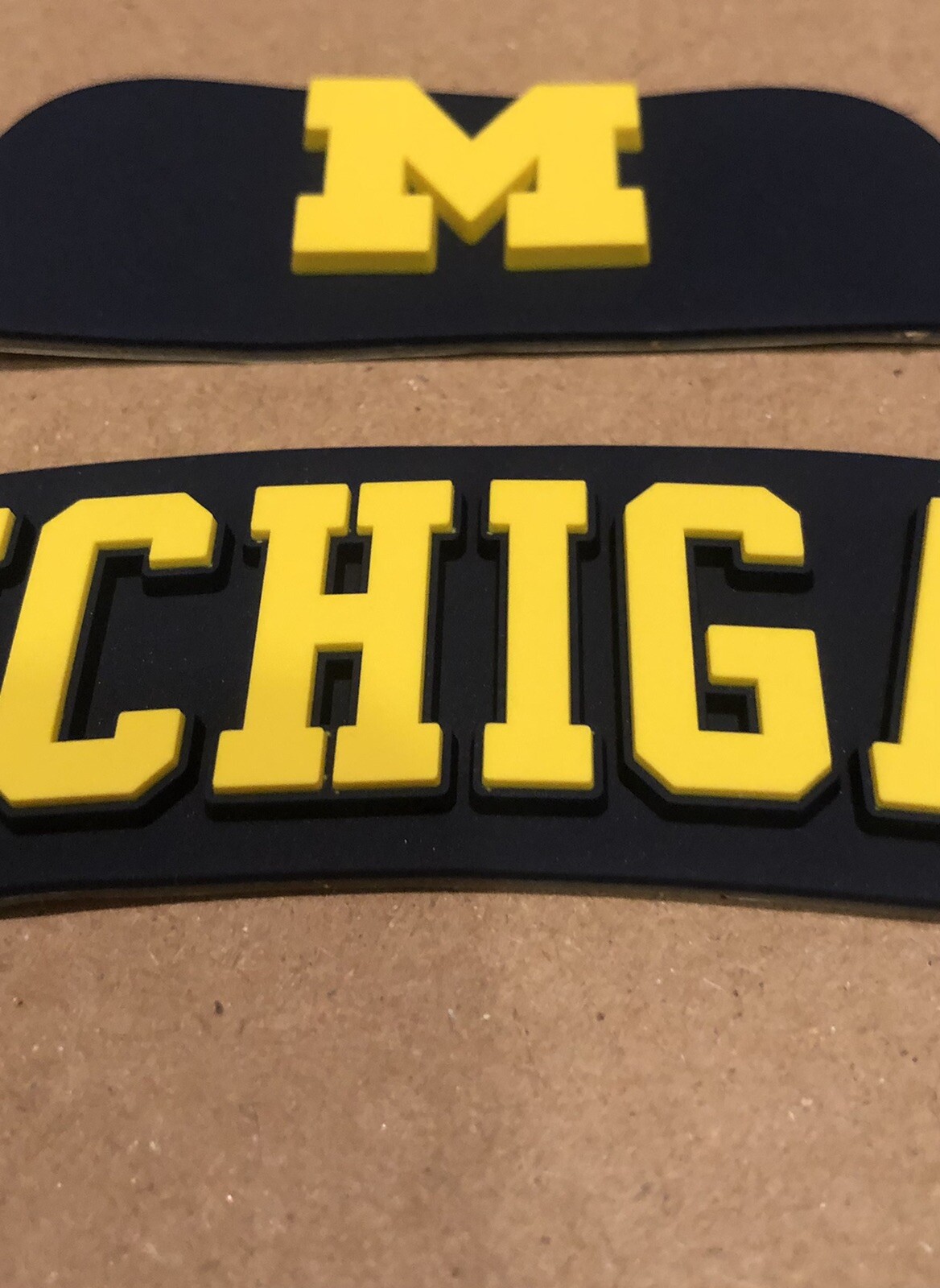 Michigan Wolverines Front And Rear Helmet 3D Bumpers For Full Size Speed Flex