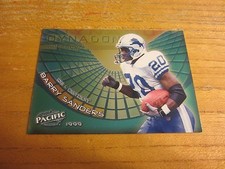Barry Sanders 1999 Pacific Dynagon Turf #7 Trading Card NFL Football Lions