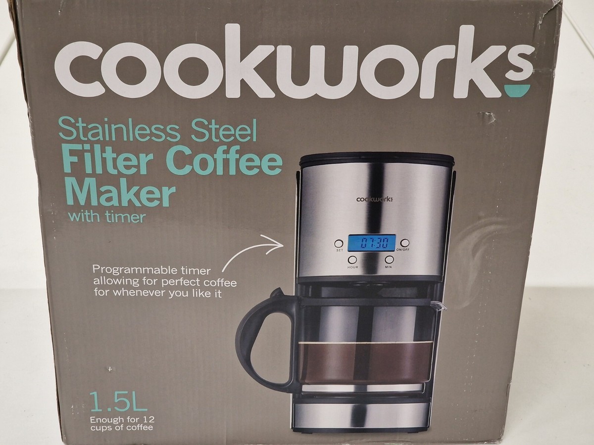Cookworks CM2069ST Stainless Steel Filter Coffee Machine 8545282 U