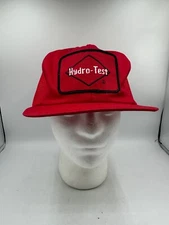 Vintage Hydro-Test Hat K-Brand Mesh Trucker Snapback Cap Patch Made in USA Red