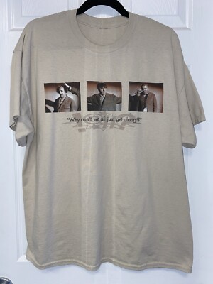 Three Stooges Why Cant We Get Along Shirt Armpit Length: 23  Neck2Waist: 26 