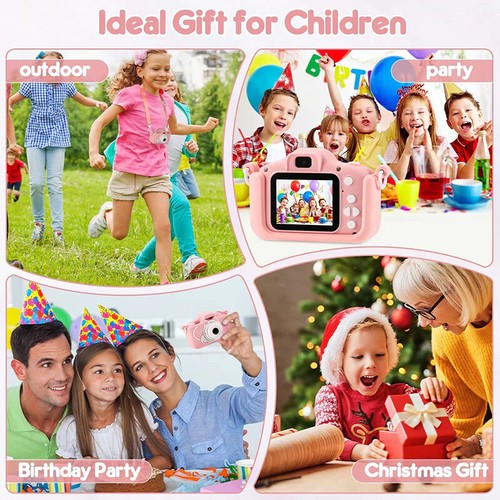 Kids Digital Camera Cat Design 1080P Hd Lens, With 32GB Memory Card, Card Reader - Picture 21 of 30