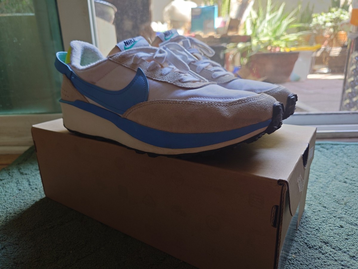 Nike Waffle Debut DX2943-100 White Blue Sz 9.5 | eBay