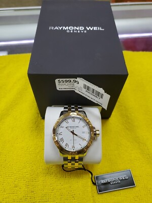 Raymond Weil 8160-STP-00308 Men's 41mm White Dial Stainless Steel Two-Tone Watch