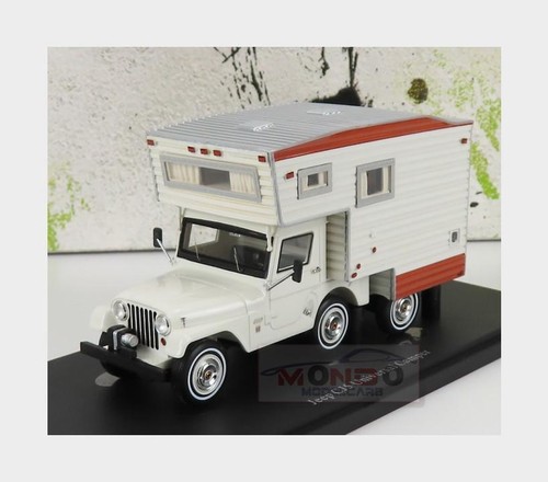 1:43 AUTOCULT Jeep Cj5 Universal Camper Usa 1969 White Red ATC09017 Model