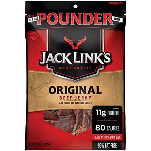 Jack Link's Fleisch Snacks Beef Jerky, Original, 16 Unzen (1er Pack) - Bild 1 von 7