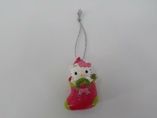 HELLO KITTY CHRISTMAS ORNAMENT HOLDING WREATH X-MAS STOCKING BOW SANTA HAT BROKE