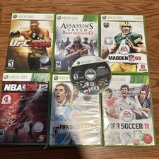 Xbox 360 Game Bundle Lot of 7 Tested UFC, NBA 2k 12 FIFA Soccer Madden DJ Hero