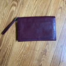 Vintage Lou Taylor burgundy Mirror Purse 60s/70s EUC