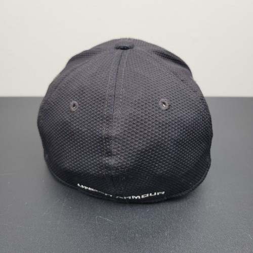 Under Armour Hat Cap Boys Small Black UA Logo Sports Baseball Football Youth - Picture 8 of 12