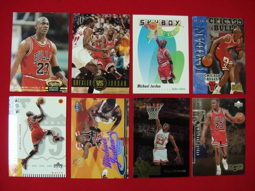 MICHAEL JORDAN 8 DIFFERENT BKB CARD LOT INSERTS PREMIUMS PARALLEL CHICAGO BULLS
