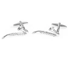 Saxophone Sax Music Pair Cufflinks Wedding Fancy Gift Box & Polishing Cloth