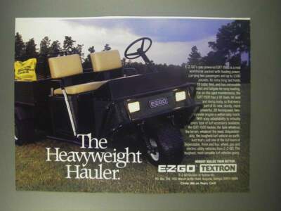 1990 Textron E-Z-GO GXT-1500 Ad - The heavyweight hauler | eBay