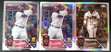 2023 Topps Chrome Michael Harris ll Sepia Refractor+Refractor+Base Rookie BRAVES