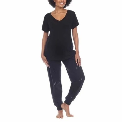 Honeydew Women's 2-Piece Super Soft Lounge PJ Pants, Black, Size Small - Afbeelding 2 van 3