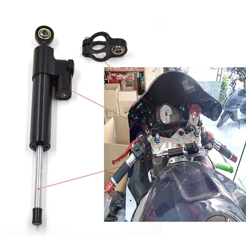 Black Adjustable Steering Damper Stabilizer for Yamaha YZF R1 R6 1999-2012 11 10