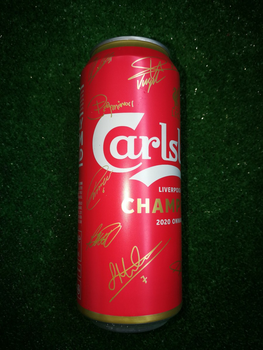 Lot De 6 Canettes Carlsberg Liverpool FC - Édition Limitée (vides) Avec Tapis De Bière - Neuf Non Utilisé