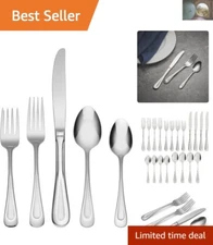 Luxury 20-Piece Stainless Steel Flatware Set - Dishwasher Safe Service for 4