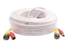 50 ft Security Camera Cable Video Power Extension Wire CCTV DVR BNC RCA Cord 