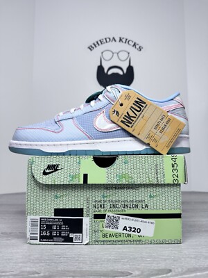 Size 15 - Union LA Nike Dunk Low Argon Men's DJ9649-400 NEW Size 15 - Union LA Nike Dunk Low Argon Men's DJ9649-400 NEW