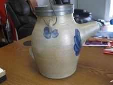 Rowe Pottery Works Salt Glazed Batter Jug/Jar crock NR!!!!!!!!