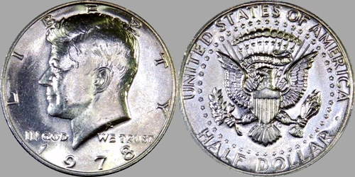 1978-P KENNEDY HALF DOLLAR 50 CENTS UNCIRCULATED FROM BU ROLL