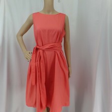 ANN TAYLOR CORAL SLEEVELESS A LINE FIT AND FLARE CASUAL DRESS SIZE: LP NWT
