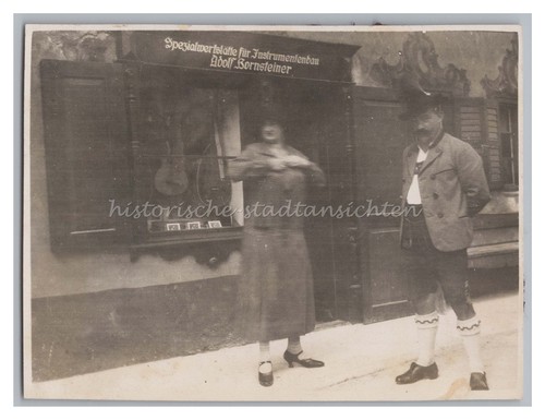 Mittenwald 1925 - Instrumentenbau Adolf Hornsteiner - Altes Foto 1920er