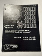 Marantz Imperial 4B 4G Bookshelf Speaker Systems Service Manual Vintage Original