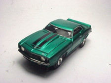 T-JET CANDY GREEN PAINTED YENKO CAMARO HO SLOT CAR BODY W/BLACK STRIPES. NEW .