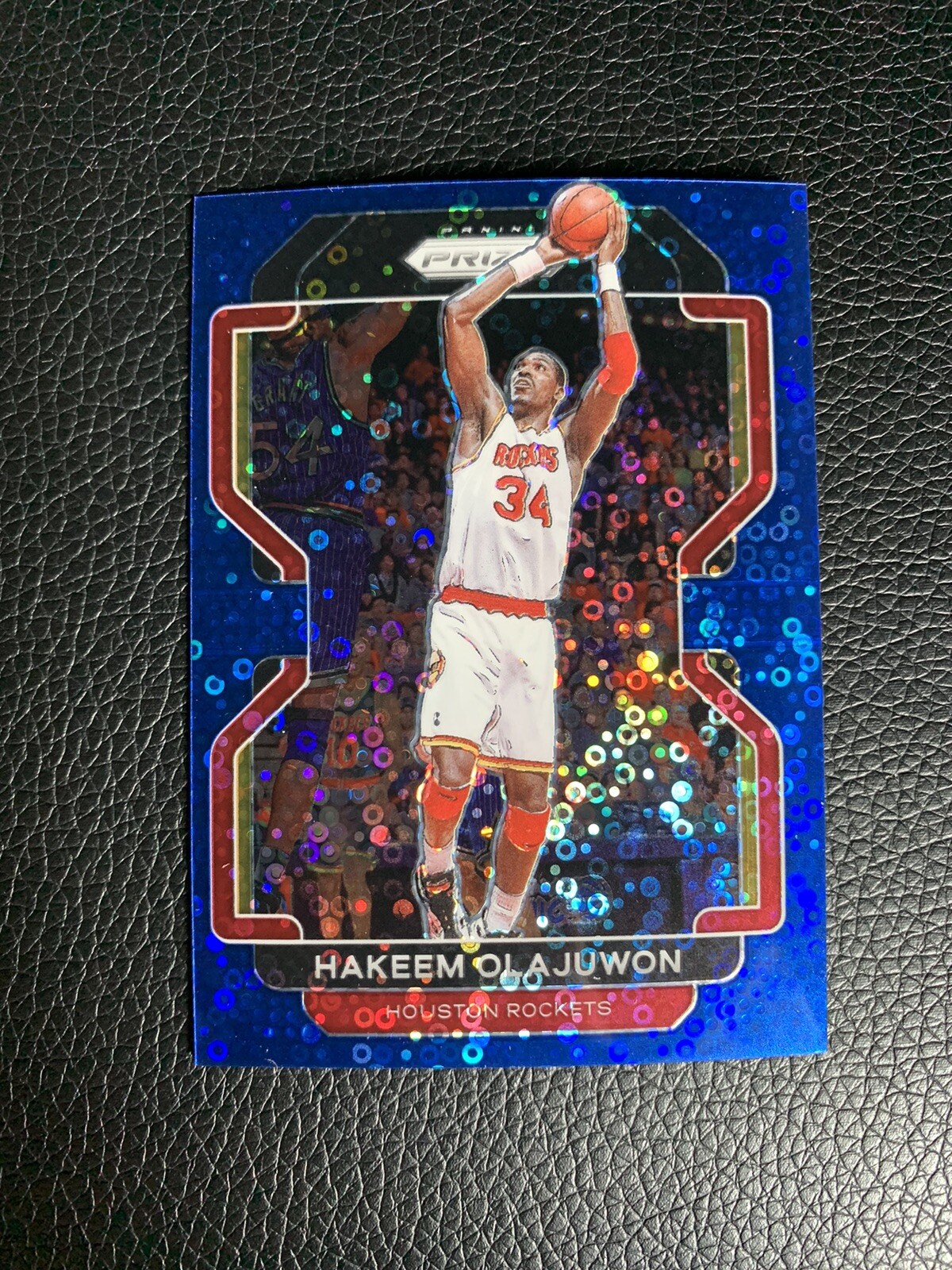 2021-22 Panini Prizm Fast Break Blue Hakeem Olajuwon 134/150 SP Rockets #265