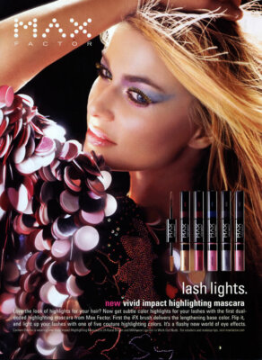 2007 Max Factor Carmen Electra makeup lash lights 1-page MAGAZINE AD