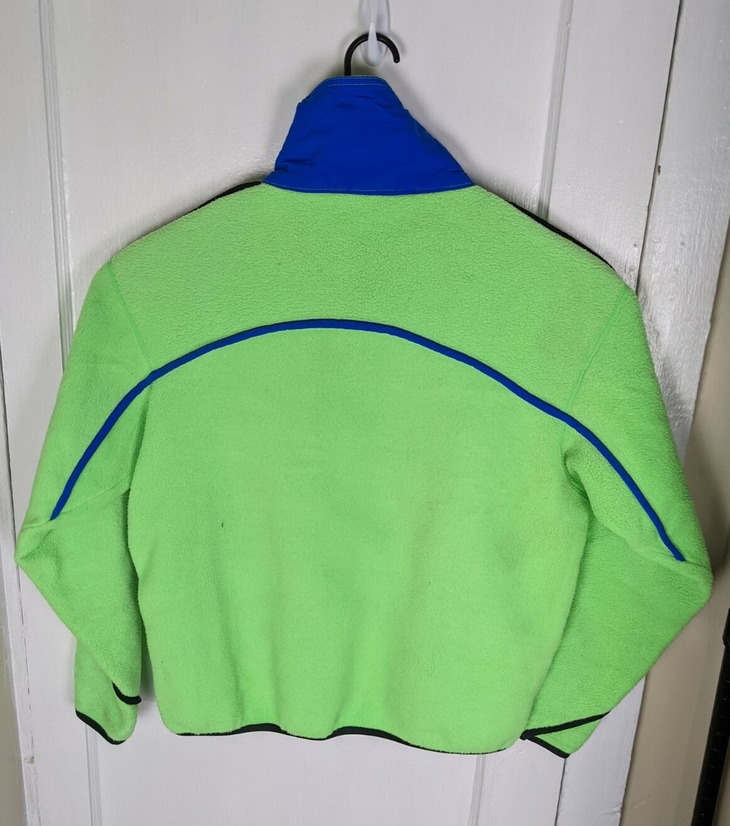 Vintage 90's Nike Aqua Gear Fleece Jacket Neon Men L USA Made Zip