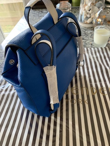 Henri Bendel Harper Colorblock Backpack Blue Blanc Nwt - Picture 8 of 12