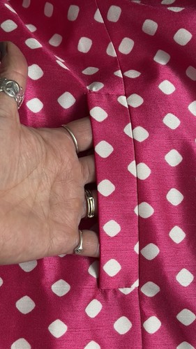 NWT Sara Campbell Satin Pink White Dot Cape Blazer Jacket 1X - Picture 7 of 8