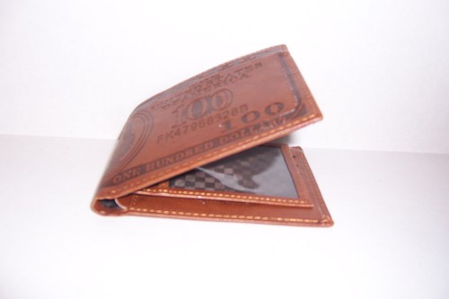 NUEVA BILLETERA DE CUERO PLEGABLE PARA HOMBRE EE. UU. AMÉRICA BILLETE DE $100 BENJAMIN FRANKLIN PASSCASE - Imagen 16 de 19