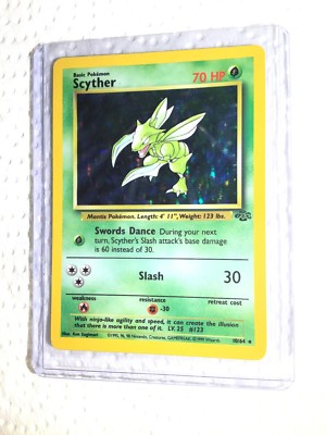 SCYTHER - 10/64 - Jungle Set - Holo - Pokemon Card - EXC / NEAR