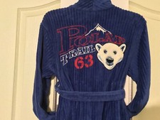 JOE BOXER Graphic Chenille Robe teens L 10-12 Polar Trail 63 
