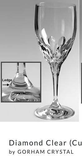 6x Wine Glasses Wine Glass, Wine Glasses, Gorham Crystal “Diamond Clear” - Picture 15 of 15
