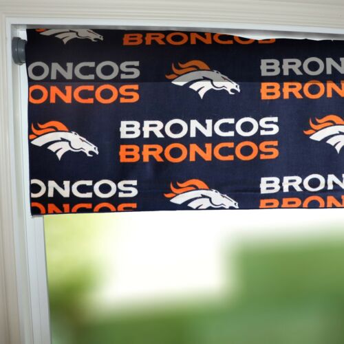 Denver Broncos Football Sports Team Window Valance/Curtain 58" Wide - Picture 5 of 10